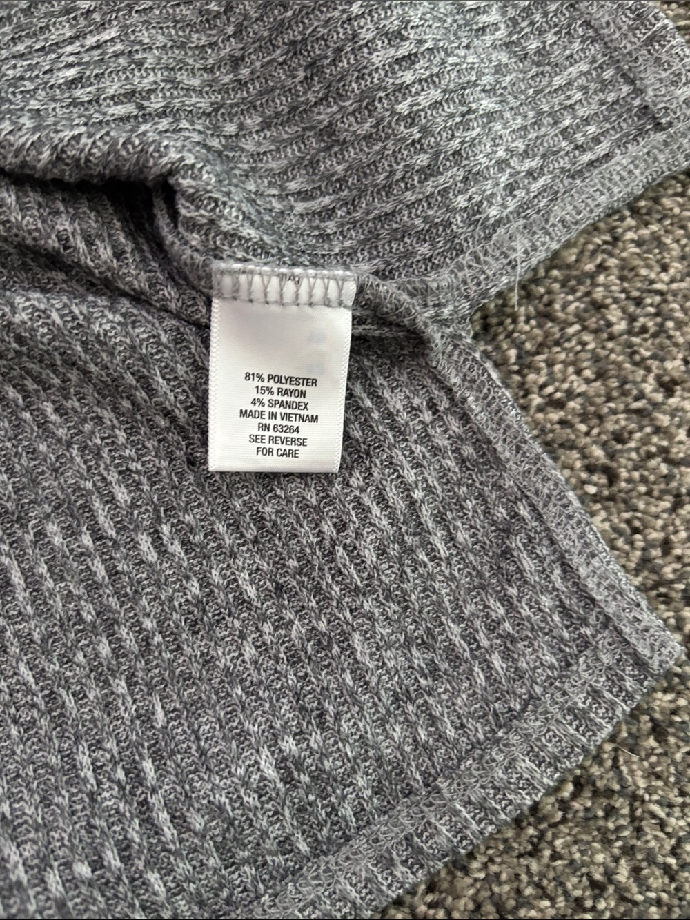 Sunday Gray Ribbed Crewneck Sweater - Picture 3 of 4